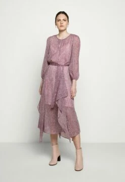 DKNY PRINTED VNECK DRESS - Day Dress - Ivory/black/magnolia Multi