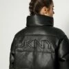DKNY LOGO APPLIQUE FUNNEL NECK PUFFER - Winter Jacket - Black -Bag Haven Store 3eb41f5cce384bb8916f7938ce9e46ef