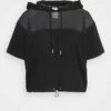 DKNY BLOCKED SHORT SLEEVE HOODIE - Hoodie - Black -Bag Haven Store 40988c5f7a774eb880f48900f68ba03c