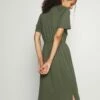 DKNY LOGO DRAWSTRING DRESS - Jersey Dress - Military Green -Bag Haven Store 419238935dde463781a0bed8b0071432