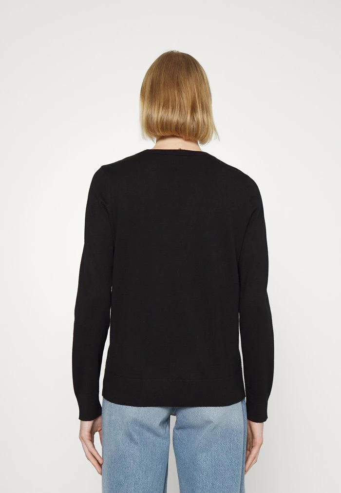 DKNY SEQUIN HEART CREWNECK - Jumper - Black/rudolph Red 5 DKNY SEQUIN HEART CREWNECK - Jumper - Black/rudolph Red - Image 3