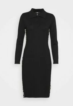 DKNY POLO DRESS - Jumper Dress - Black/ivory/black
