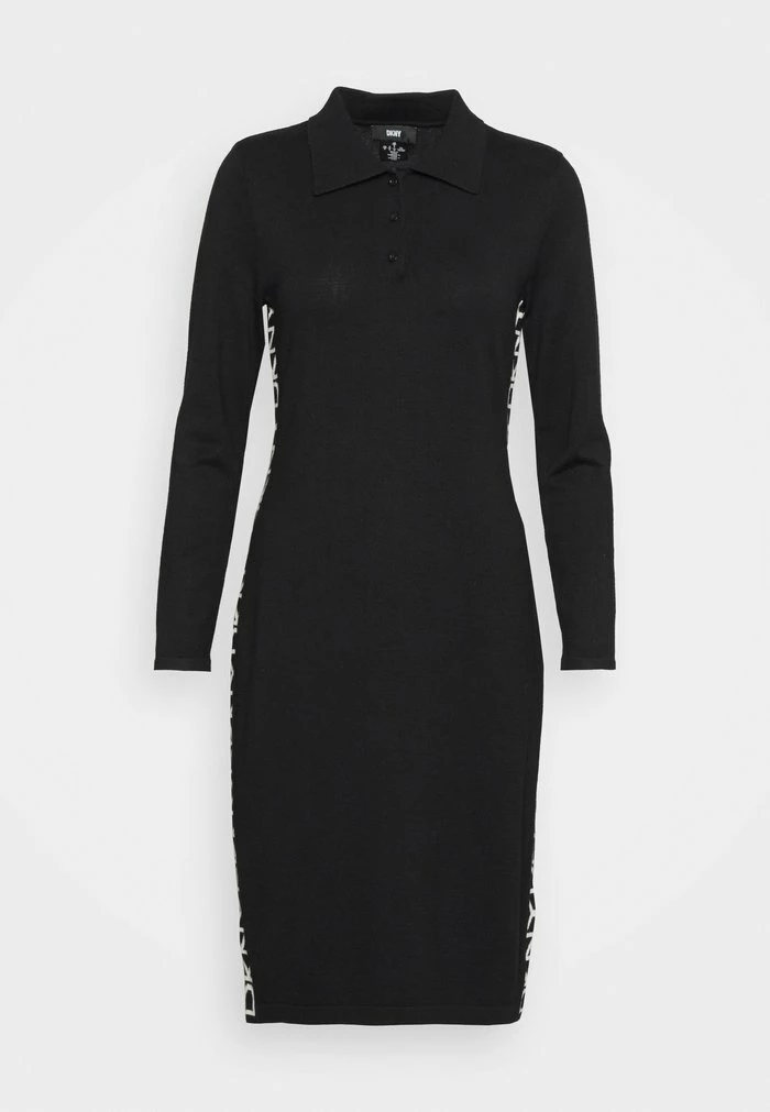 DKNY POLO DRESS - Jumper Dress - Black/ivory/black 3 DKNY POLO DRESS - Jumper Dress - Black/ivory/black