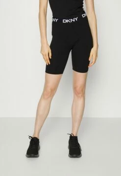 DKNY SOLID BIKE SHORT LOGO WAISTBAND - Leggings - Black