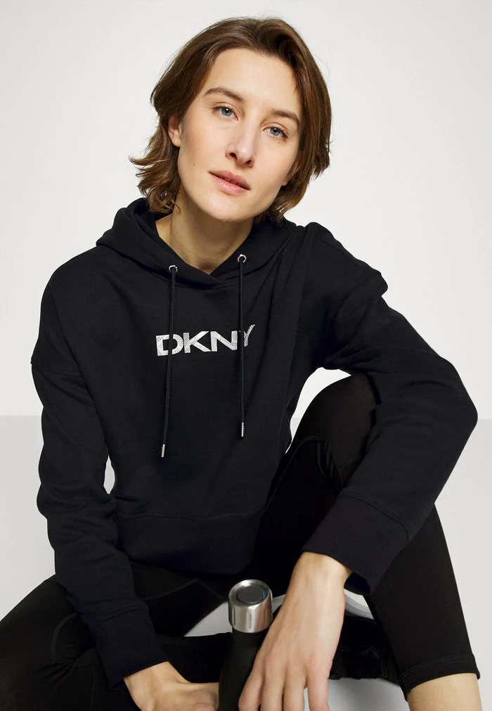DKNY DEBOSSED SNAKE LOGO HOODIE - Hoodie - Black/silver 6 DKNY DEBOSSED SNAKE LOGO HOODIE - Hoodie - Black/silver - Image 4