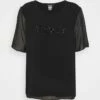 DKNY MIXED MEDIA LOGO - Blouse - Black -Bag Haven Store 4d6516dd11c1414590b8df32853b871f