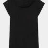 DKNY HOODED DRESS - Jersey Dress - Black -Bag Haven Store 4d9c67e136a74cb787cbf438d04ec349