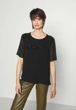 DKNY MIXED MEDIA LOGO - Blouse - Black