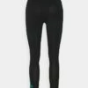 DKNY HIGH WAIST 7/8 LEGGINGWITH PRINTED SIDE LOGOS - Leggings - Black -Bag Haven Store 52da9cbe605f4d4ab7536921afdd0097