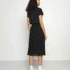 DKNY FOUNDATION PULL ON PLEATED - A-line Skirt - Black -Bag Haven Store 55c384590ced4d559d8c67d14a3fcbec