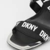 DKNY BANI MULTI BAND SLINGBACK - High Heeled Sandals - Black/white -Bag Haven Store 59e563ce483a467b85e57d211dc30d46