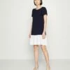 DKNY FLUTTER SLEEVE AND HEM TRAPEZE - Day Dress - Ivory/spring Navy 9 DKNY FLUTTER SLEEVE AND HEM TRAPEZE - Day Dress - Ivory/spring Navy -Bag Haven Store 5ecd2f5d8b1142b896769a0164d20f57