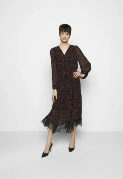 DKNY Day Dress - Black Rudolph/red Powder/pink Multi