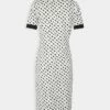 DKNY LOGO SHEATH - Jumper Dress - Ivory/black -Bag Haven Store 61b3476ac6804cd3a8a9ce1eefceab5e