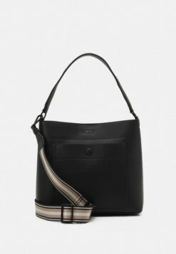 DKNY CRAWFORD - BUCKET - Handbag - Black/gold