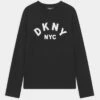 DKNY LONG SLEEVE - Long Sleeved Top - Black -Bag Haven Store 69651666ad0743989a84ec2d099b290c