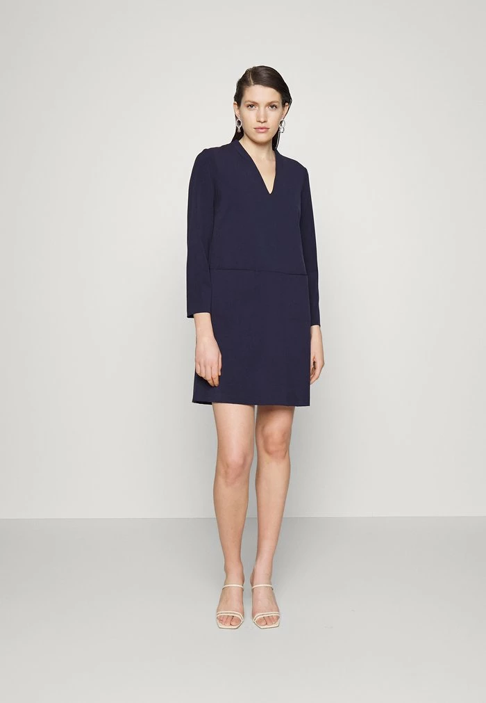DKNY V NECK SHIFT WITH POCKETS - Shift Dress - Spring Navy 4 DKNY V NECK SHIFT WITH POCKETS - Shift Dress - Spring Navy - Image 2