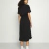 DKNY LOGO DRAWSTRING DRESS - Jersey Dress - Black -Bag Haven Store 6b97f9a94407424bb5bb5161859d84e5