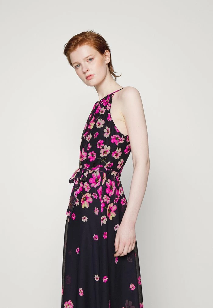 DKNY HALTER FIT MIDI WITH TIE WAIST - Day Dress - Spring Navy 6 DKNY HALTER FIT MIDI WITH TIE WAIST - Day Dress - Spring Navy - Image 5