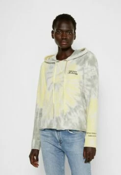 DKNY TIE DYE PULL OVER HOODIE - Sweatshirt - Absinthe/herb