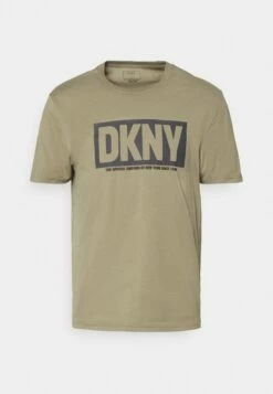 DKNY INSIDE THE BOX TEE - Print T-shirt - Olive