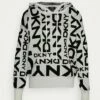 DKNY EXLOPDED HOODIE - Jumper - Ivory/black -Bag Haven Store 6ea44fce8fc843a58b0669648b66e84e