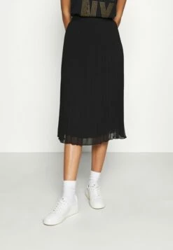 DKNY FOUNDATION PULL ON PLEATED - A-line Skirt - Black