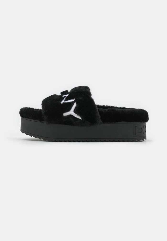 DKNY PALZ SLIDE - Slippers - Black/white 4 DKNY PALZ SLIDE - Slippers - Black/white - Image 2