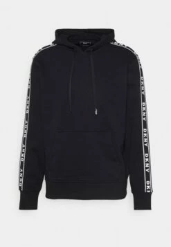 DKNY FRENCH TERRY HOODIE - Sweatshirt - Black