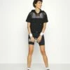 DKNY BLOCKED SHORT SLEEVE HOODIE - Hoodie - Black -Bag Haven Store 72f926878d9f4de2b3342acc771bf871