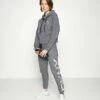 DKNY EXPLODED LOGO CROPPED HOODIE - Hoodie - Black Heahter/silver-coloured -Bag Haven Store 789118a4238542e0af3cd1e6b2eb5310