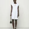 DKNY FOUNDATION LOGO DRESS - Day Dress - White -Bag Haven Store 799431da69054e09b44f61fbcf21b33e