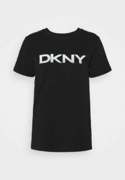 DKNY FOUNDATION LOGO TEE - Print T-shirt - Black