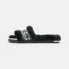 DKNY BEVAN SLIDE - Slippers - Black/white -Bag Haven Store 7fd3f5fcd537475b86c79eca71a09734
