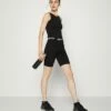 DKNY SOLID BIKE SHORT LOGO WAISTBAND - Leggings - Black -Bag Haven Store 83ec41a3e01f4d99811b7c8f10566697