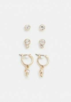 DKNY CIRCLE STUD AND HOOP TRIO 3 PACK - Earrings - Gold-coloured