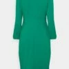 DKNY BANDED WAIST SHEATH - Jersey Dress - Green -Bag Haven Store 895420600d484d04a7a9f6460aae1da3