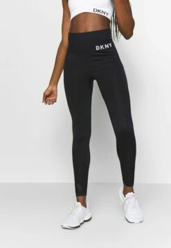 DKNY HIGH WAISTED SEAMLESS - Leggings - Black