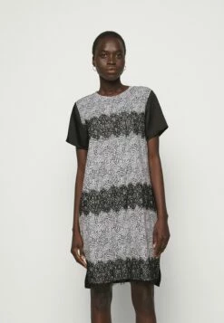 DKNY Day Dress - Ivory Multi/black