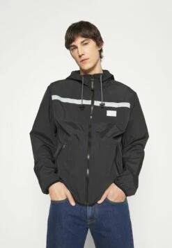 DKNY TECH HOODIE - Summer Jacket - Black