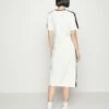 DKNY COLORBLOCK TIE WAIST LOGO DRESS - Jersey Dress - Ivory/black -Bag Haven Store 9799056719c34c1aa5bf416ec98f49da