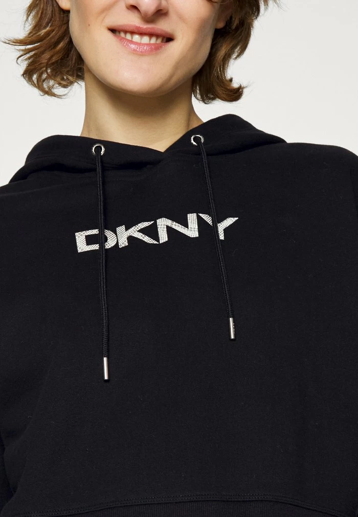 DKNY DEBOSSED SNAKE LOGO HOODIE - Hoodie - Black/silver 9 DKNY DEBOSSED SNAKE LOGO HOODIE - Hoodie - Black/silver - Image 7