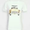 DKNY OLD FASHION TAXI LOGO - Print T-shirt - White -Bag Haven Store 97d5f802780f4234b245e616f55f48b8