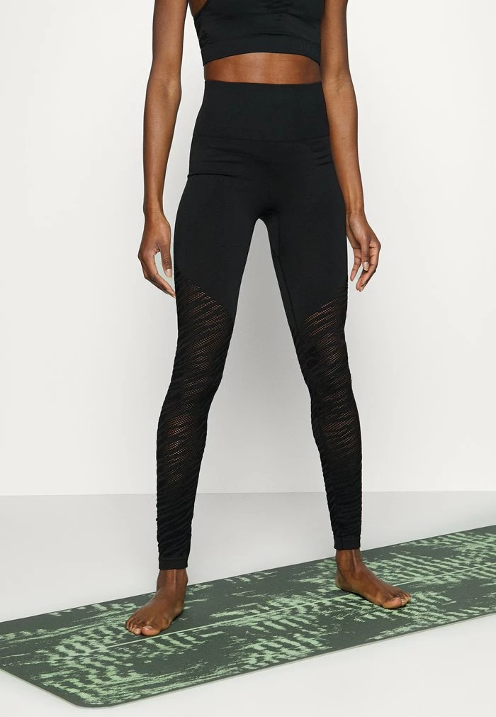 DKNY HIGH WAIST SEAMLESS ZEBRA - Leggings - Black 3 DKNY HIGH WAIST SEAMLESS ZEBRA - Leggings - Black