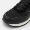 DKNY SABATINI LACE UP - Trainers - Black/white -Bag Haven Store 9edc7153404044c1be61229cd89aa1aa