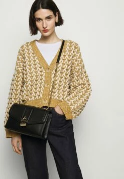 DKNY ELLA - LG - PEBBLE - Across Body Bag - Black/gold