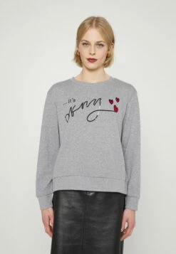 DKNY ITS SCRIPT LOGO - Sweatshirt - Avenue Grey