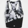 DKNY TIE DYE RACERBACK CROPPED TANK BUILT IN BRA - Top - Black -Bag Haven Store a2b69d20ac2d49afbe2be93f71da913e