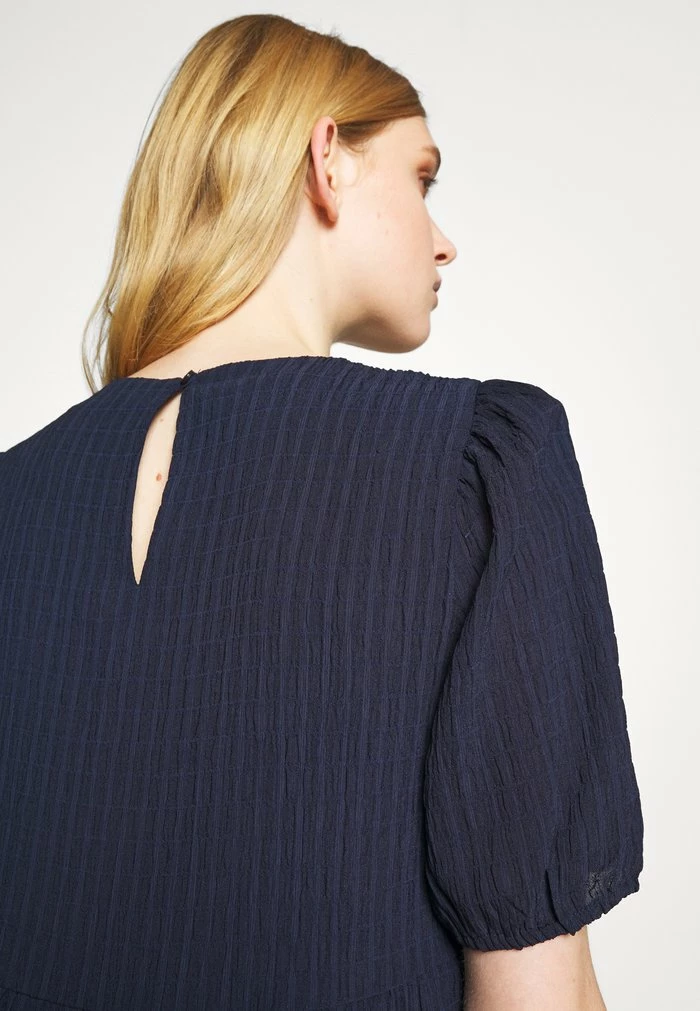 DKNY PUFF SLEEVE TIERED TRAPEZE - Day Dress - Spring Navy 8 DKNY PUFF SLEEVE TIERED TRAPEZE - Day Dress - Spring Navy - Image 6