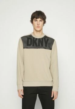 DKNY FRONT LOGO CREWNECK - Sweatshirt - Khaki